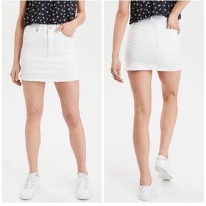 American Eagle High-Rise Mini Denim Skirt size
4 white
